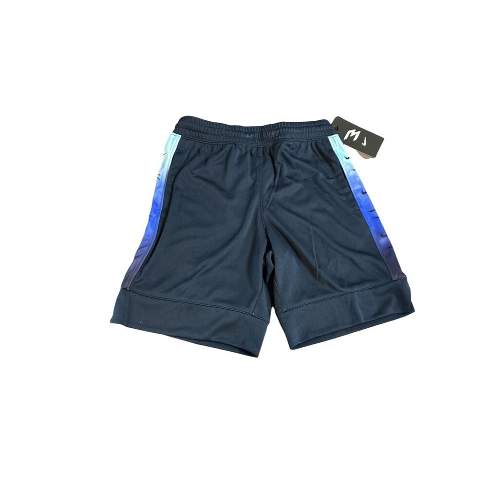 Nike kids Navy Athletic Shorts with Blue Gradient Side Panels size 6 new